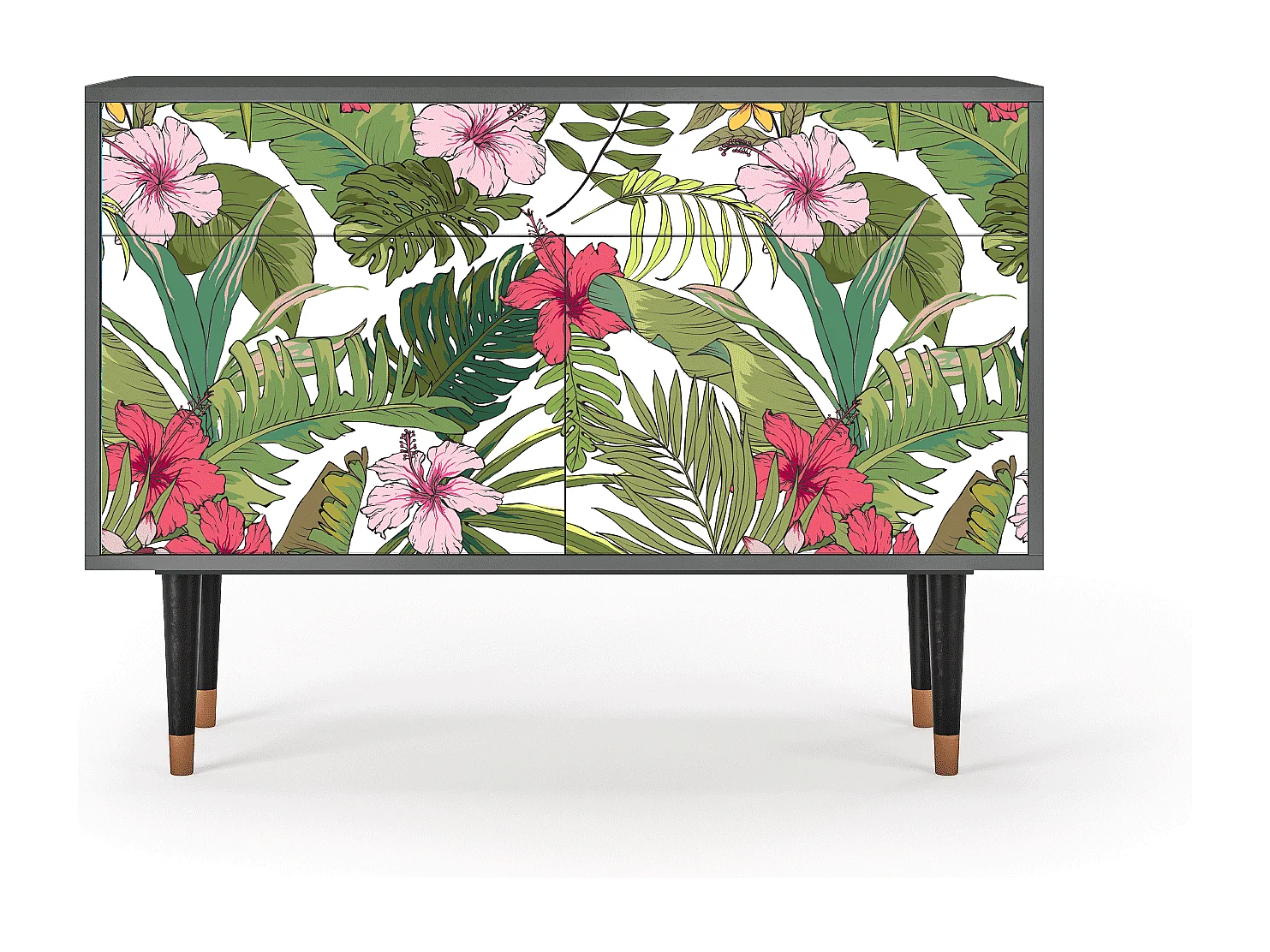 Sideboard - 115x85x48 cm - BS4 - Verdant Tropics, Anthrazit