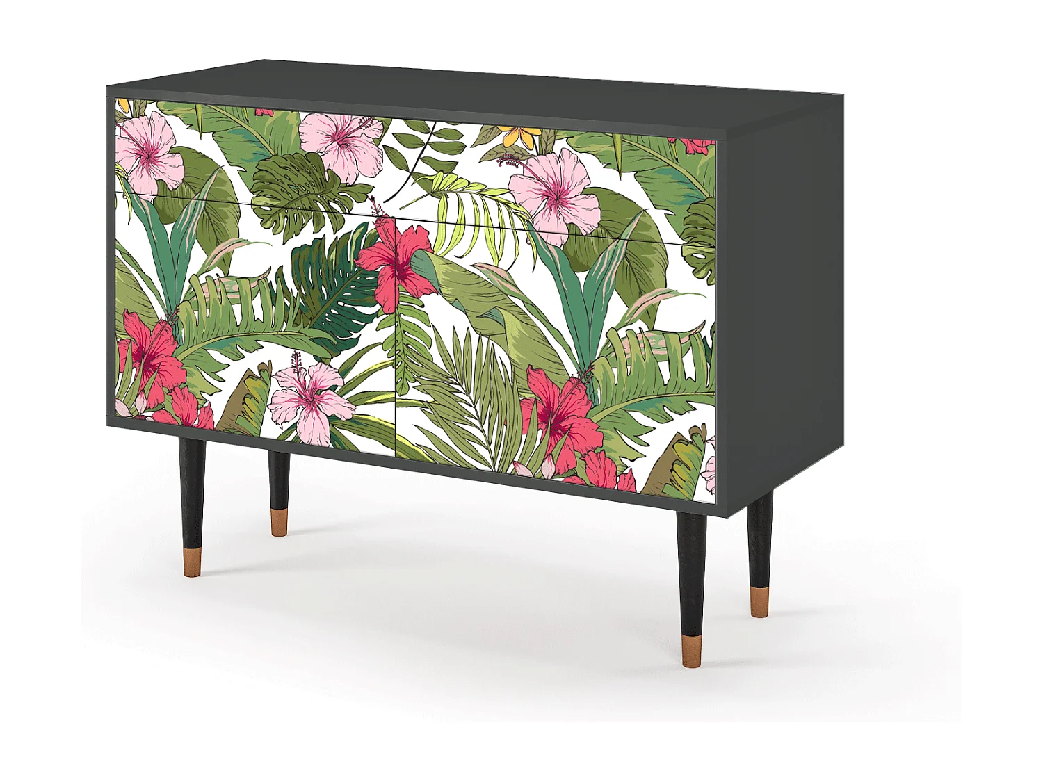 Sideboard - 115x85x48 cm - BS4 - Verdant Tropics, Anthrazit