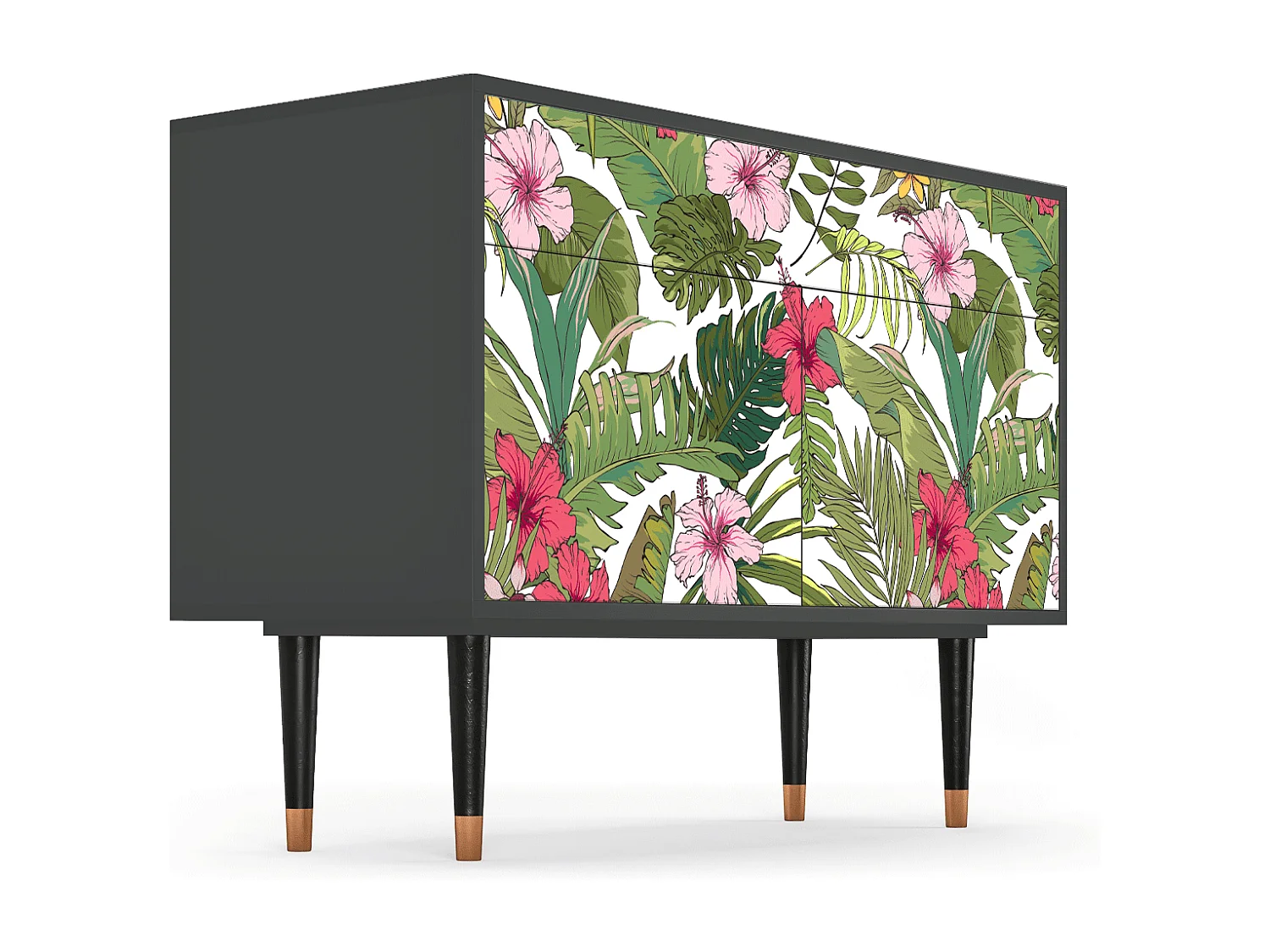 Sideboard - 115x85x48 cm - BS4 - Verdant Tropics, Anthrazit