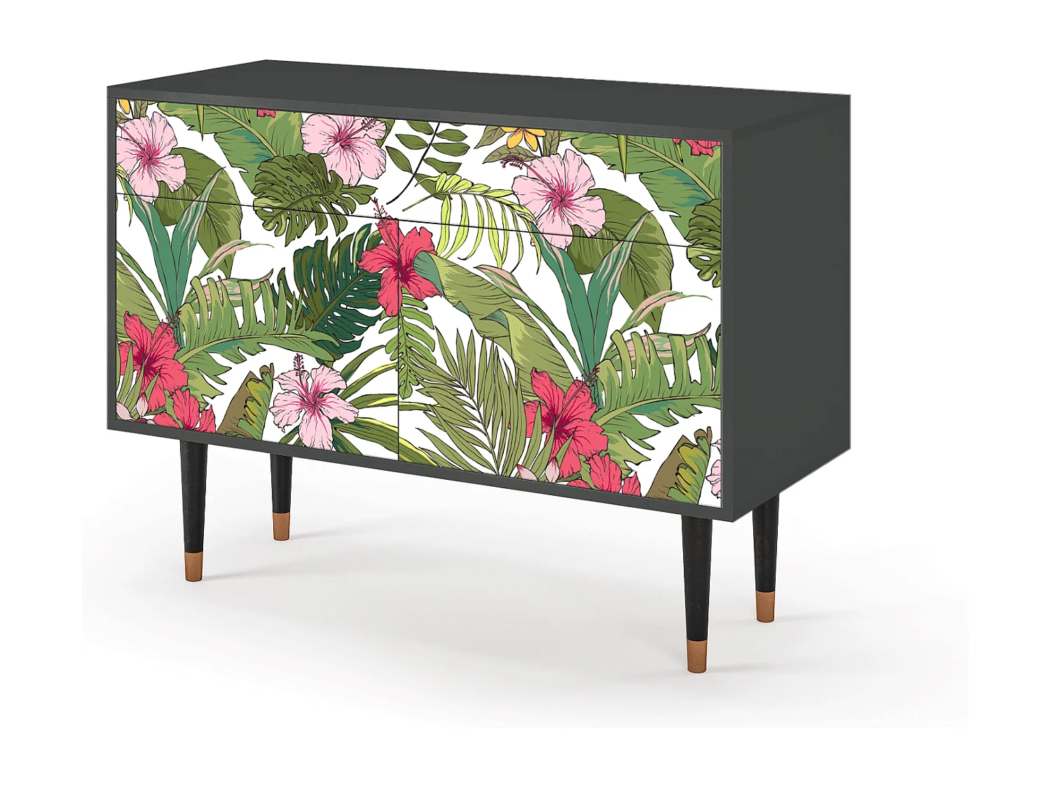 Sideboard - 115x85x48 cm - BS4 - Verdant Tropics, Anthrazit