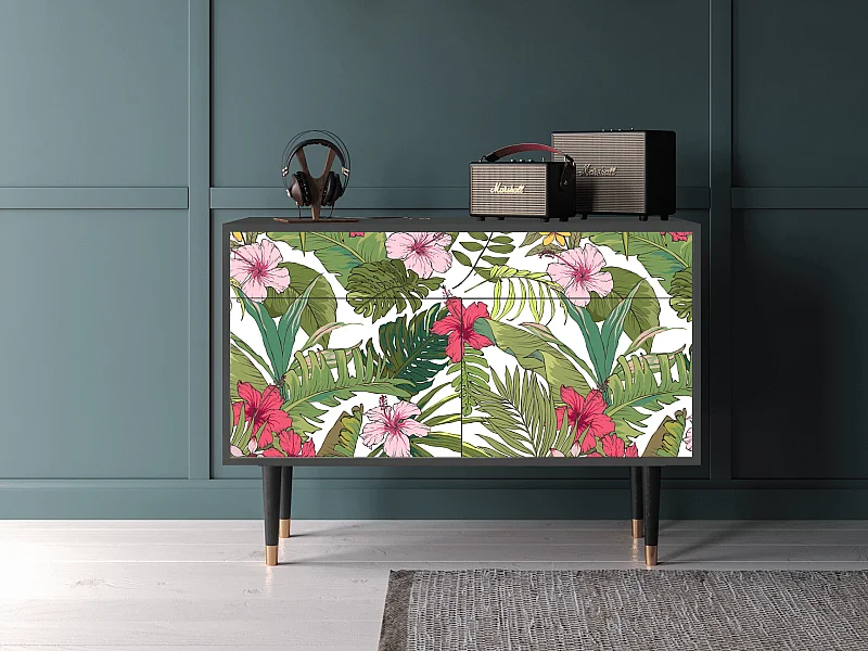 Sideboard - 115x85x48 cm - BS4 - Verdant Tropics, Anthrazit