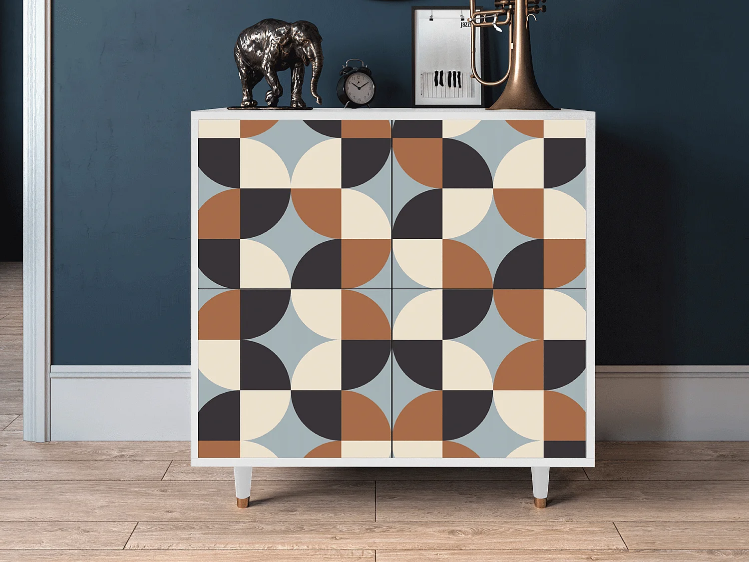 Sideboard - 94x96x48 cm - BS3 - Brown Sensation, Weiß