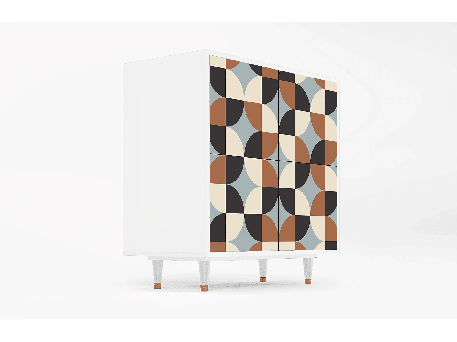 Buffet - 94x96x48 cm - BS3 - Brown Sensation, Blanc