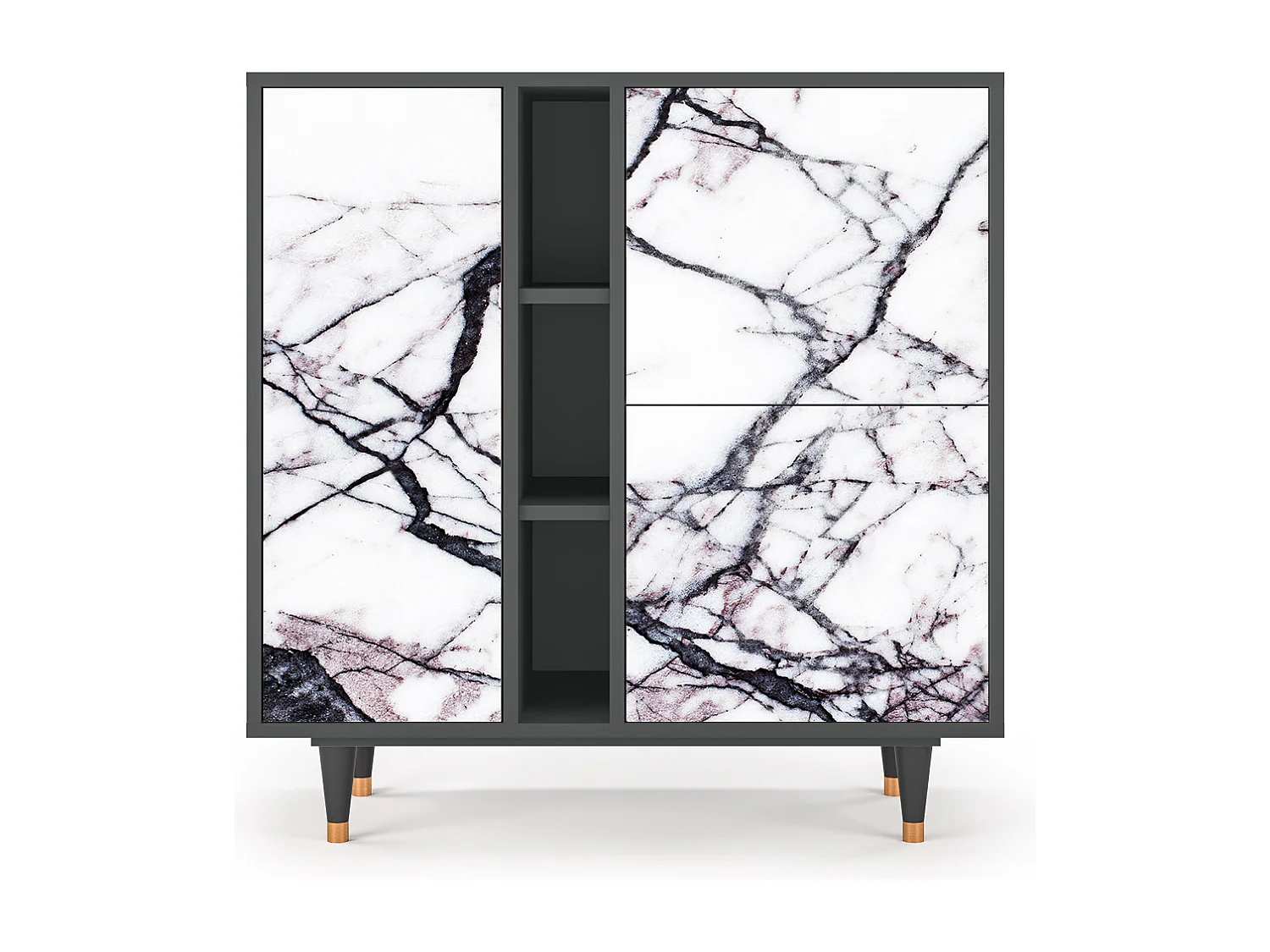 Aparador - 94х96х41 cm - BS5 - Raven Marble, Antracita