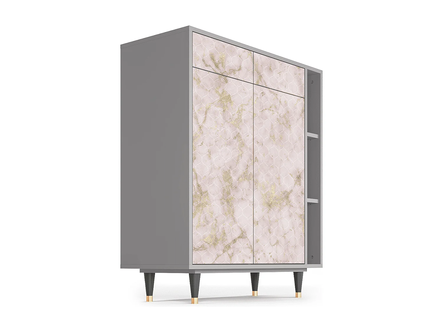 Credenza - 96х110х41 cm - BS6 - Dirty Roses, Grigio