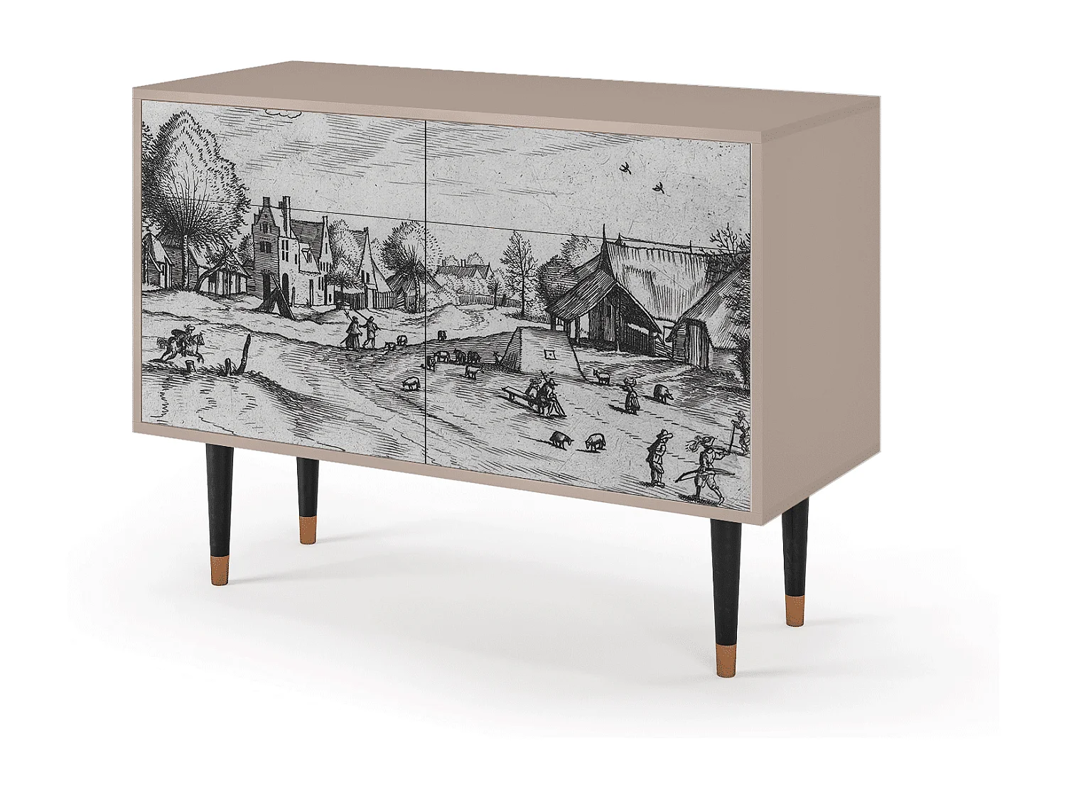 Aparador - 115x85x48 cm - BS4 - Country Village, Latte