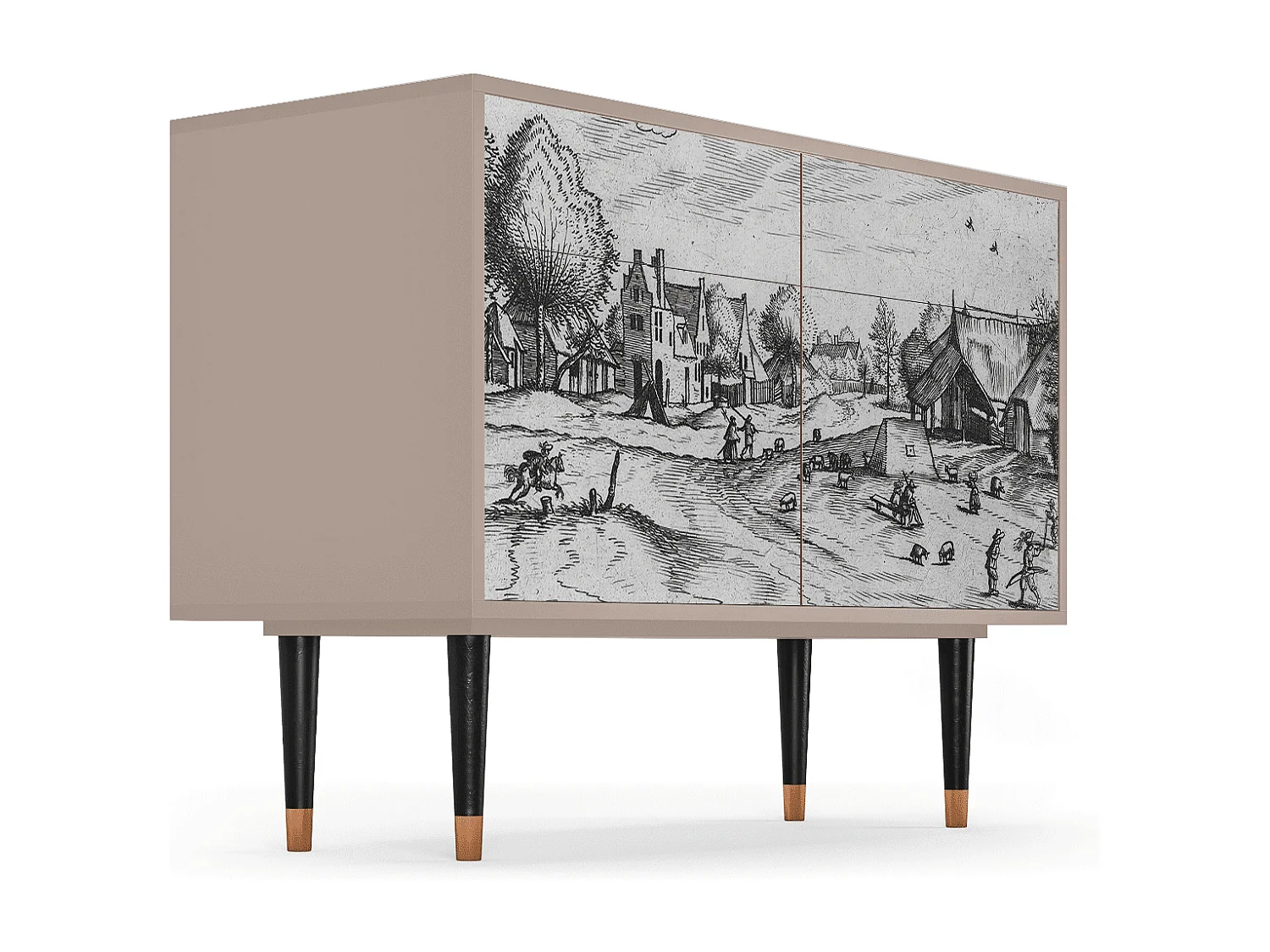 Aparador - 115x85x48 cm - BS4 - Country Village, Latte