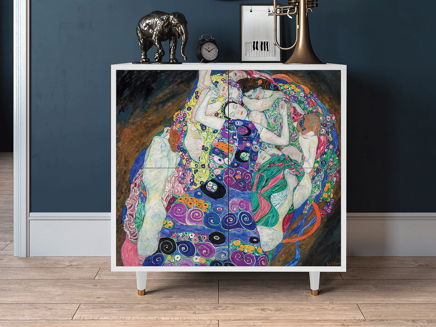 Buffet - 94x96x48 cm - BS3 - The Maiden by Klimt, Blanc