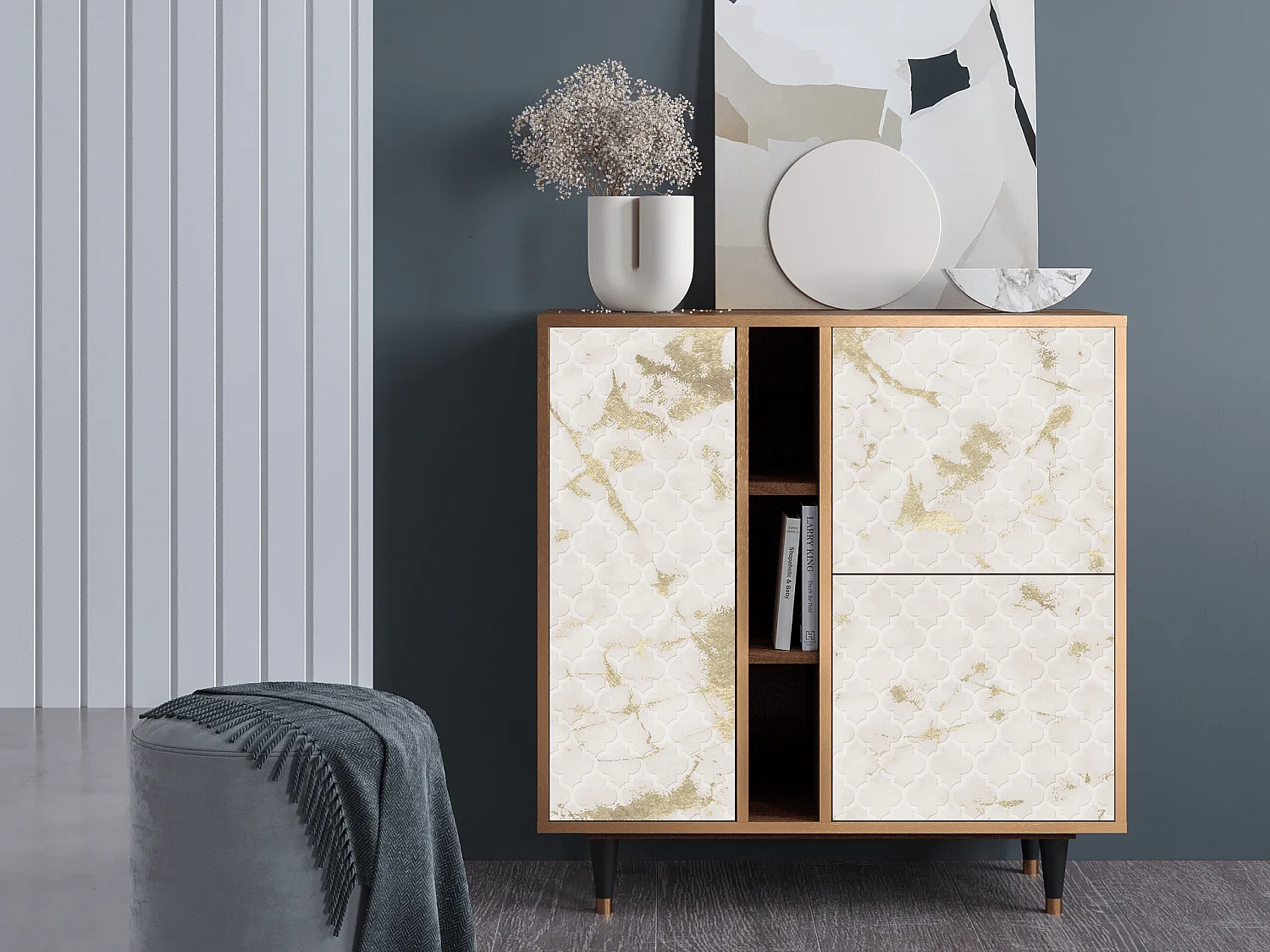 Dressoir - 94х96х41 cm - BS5 - Sahara desert, Walnoot