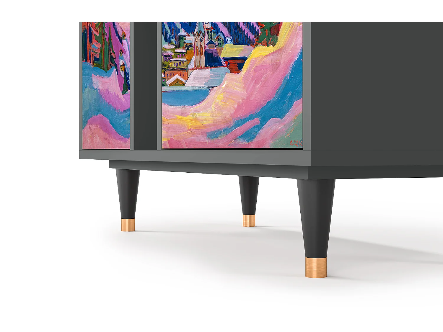 Kredens - 94х96х41 cm - BS5 - Davos Winter, Antracyt