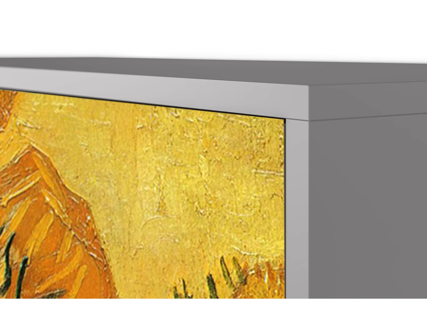 Kredens - 115х84х41 cm - S3 - Sunflowers, Szary