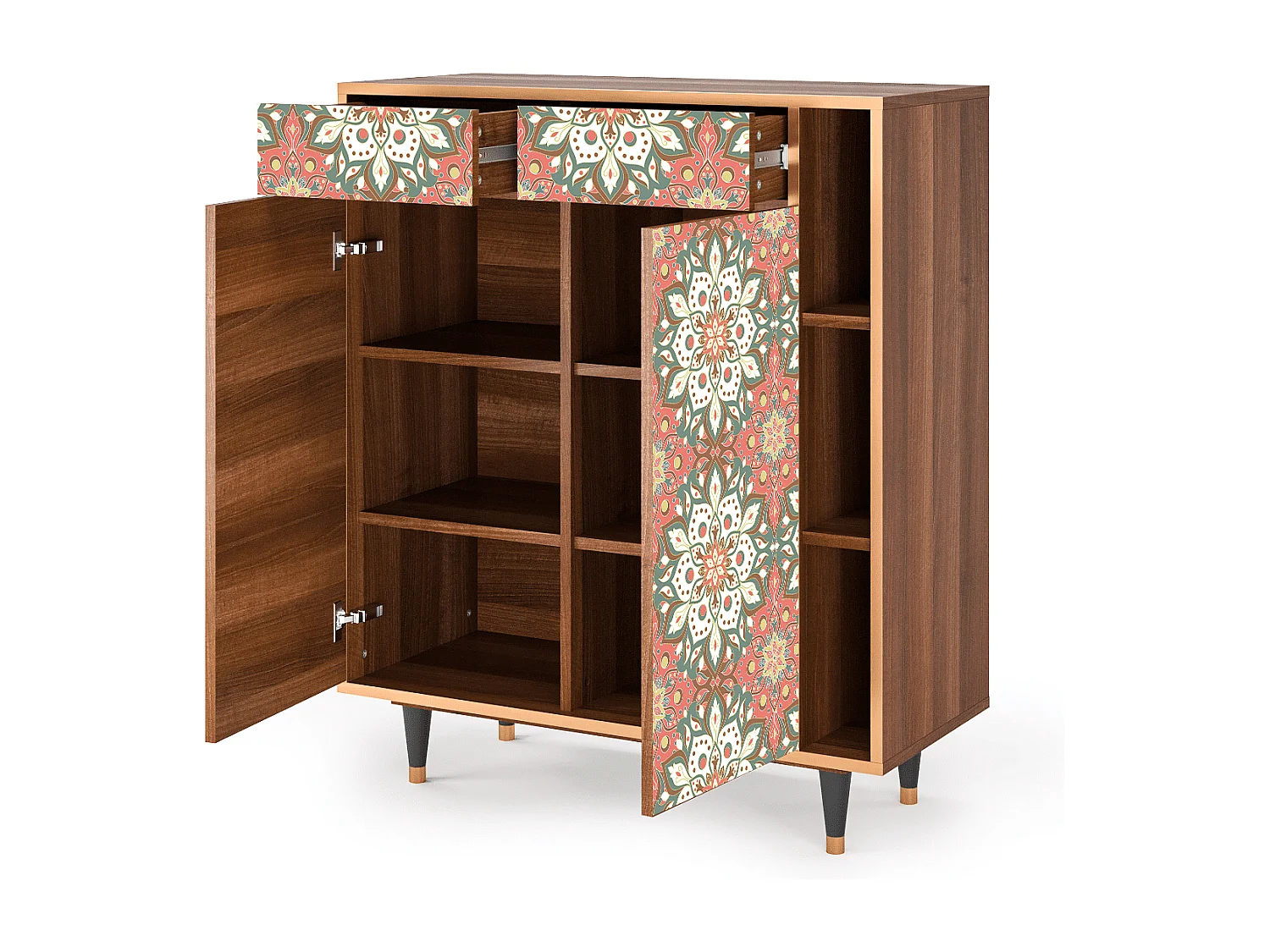 Kredens - 96х110х41 cm - BS6 - Peach Grove, Orzech