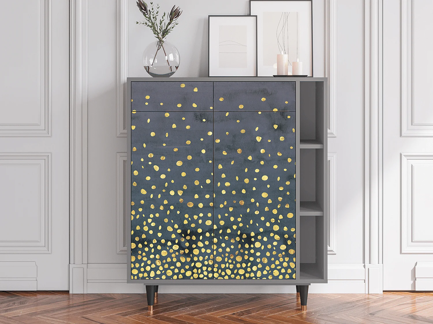 Credenza - 96х110х41 cm - BS6 - Foggy Lights, Grigio