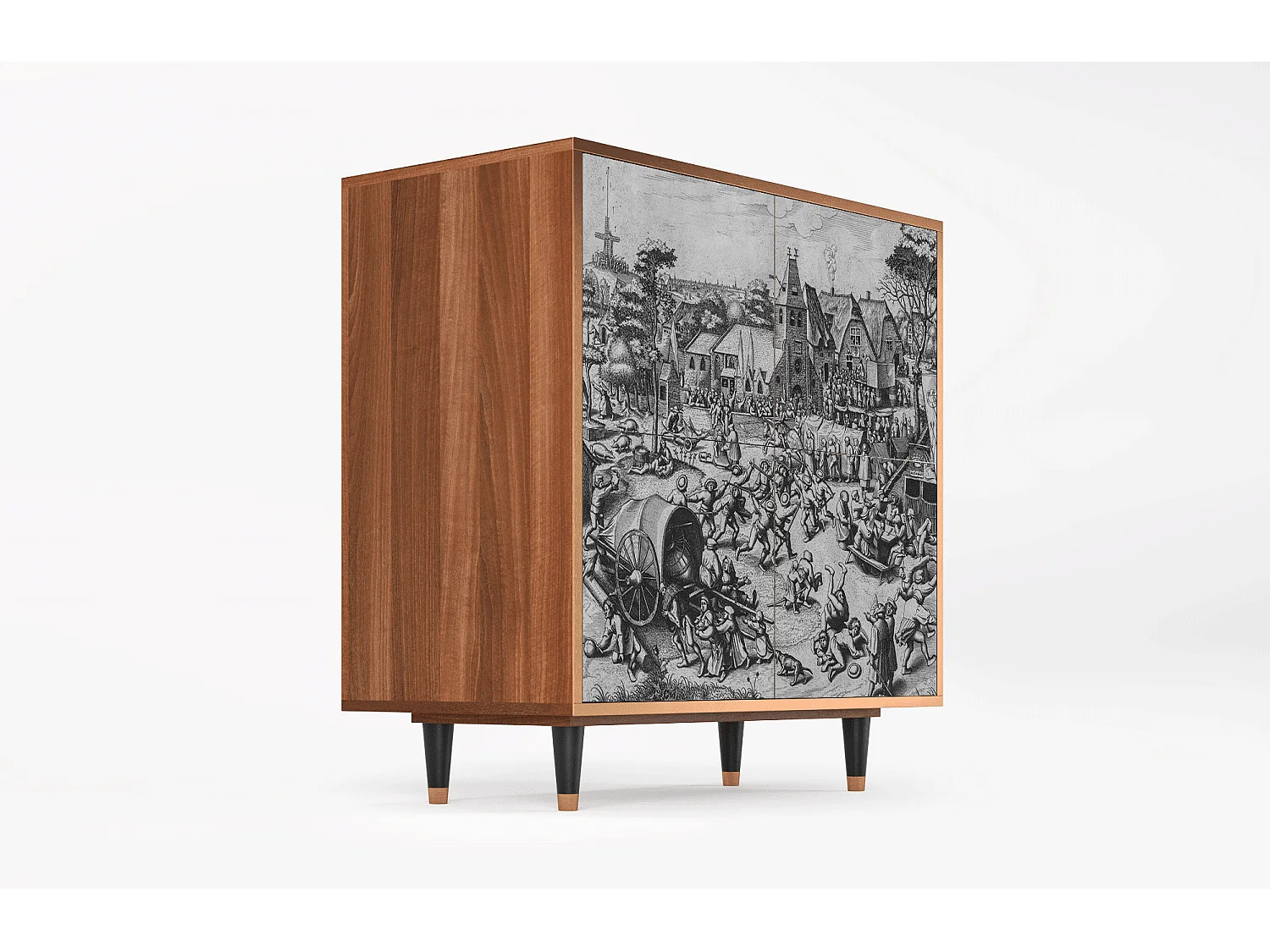 Buffet - 94x96x48 cm - BS3 - The Festival of Saint, Noyer