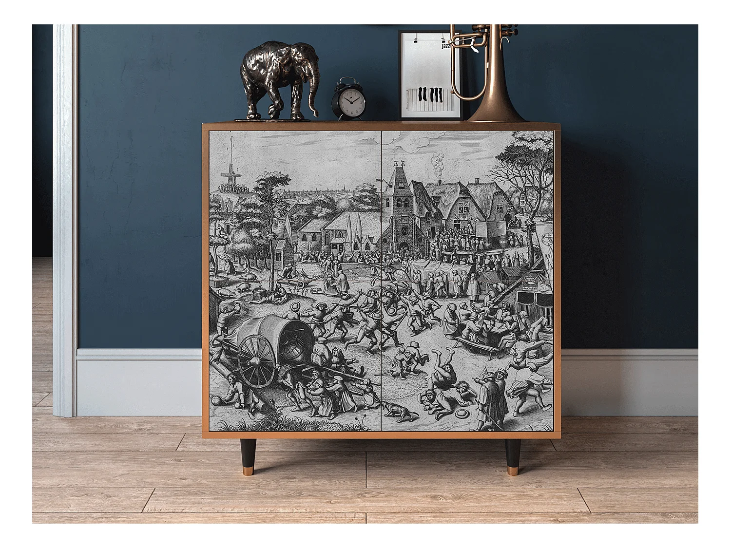 Kredens - 94x96x48 cm - BS3 - The Festival of Saint, Orzech