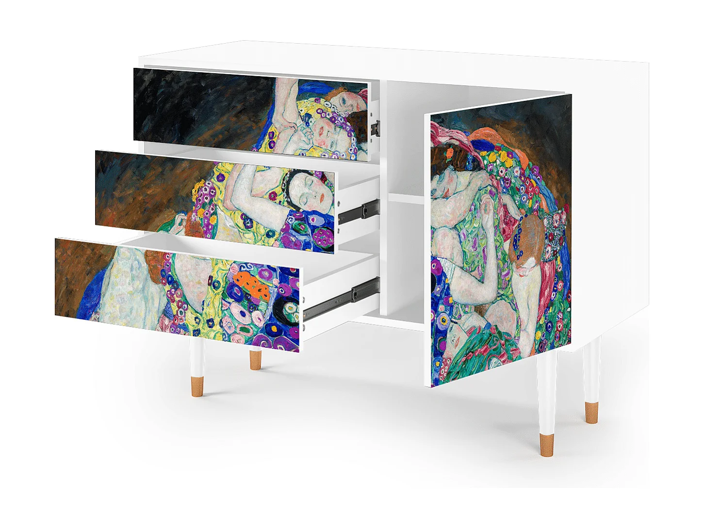 Aparador - 115х84х41 cm - S3 - The Maiden by Klimt, Branco