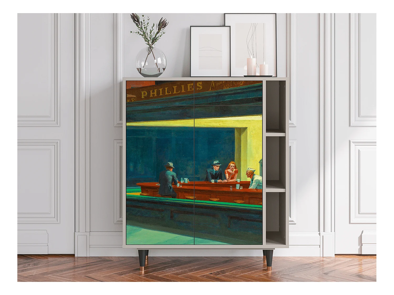 Buffet - 96х110х41 cm - BS6 - Nighthawks by Hopper, Sable