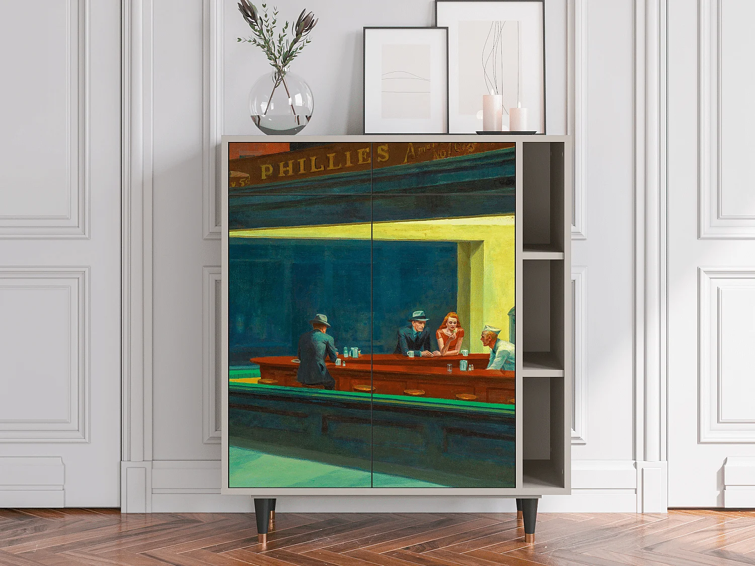Buffet - 96х110х41 cm - BS6 - Nighthawks by Hopper, Sable