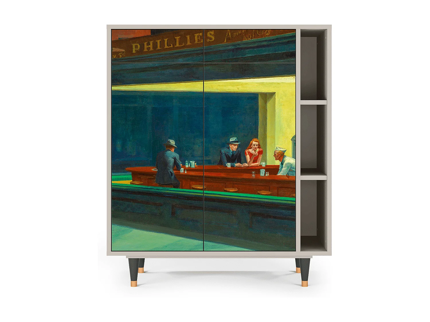 Buffet - 96х110х41 cm - BS6 - Nighthawks by Hopper, Sable