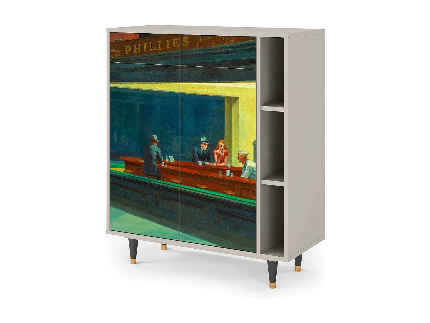 Buffet - 96х110х41 cm - BS6 - Nighthawks by Hopper, Sable