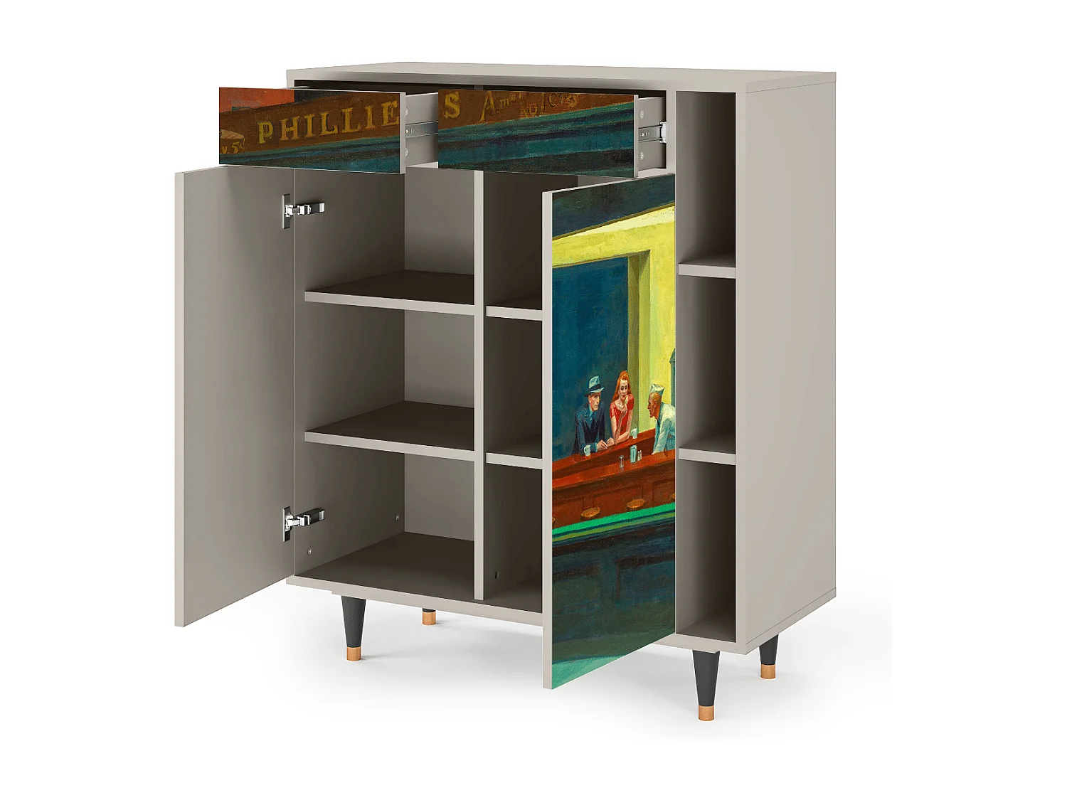 Buffet - 96х110х41 cm - BS6 - Nighthawks by Hopper, Sable