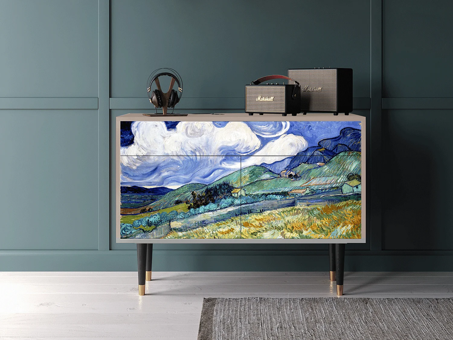 Buffet - 115x85x48 cm - BS4 - Landscape, Latte