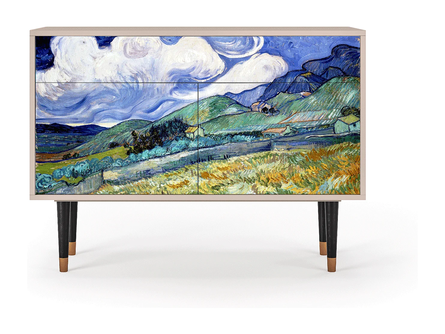 Buffet - 115x85x48 cm - BS4 - Landscape, Latte