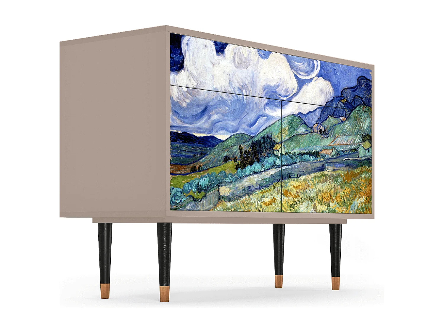 Buffet - 115x85x48 cm - BS4 - Landscape, Latte