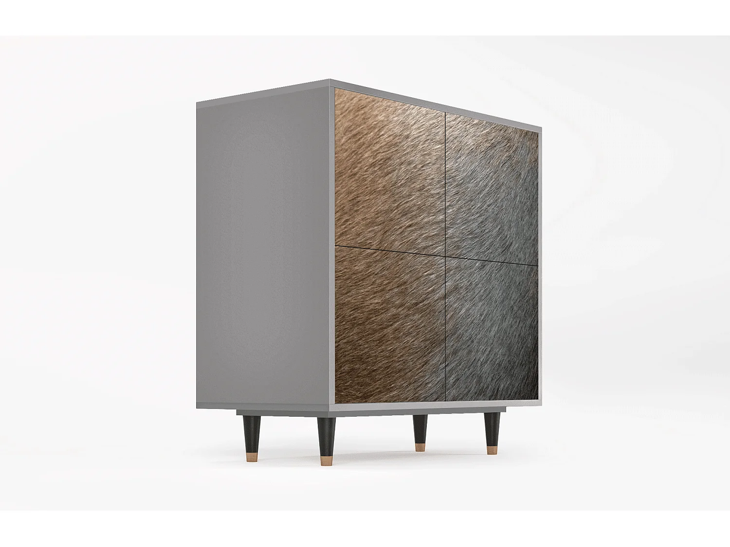 Aparador - 94x96x48 cm - BS3 - Peanut Hair, Cinza