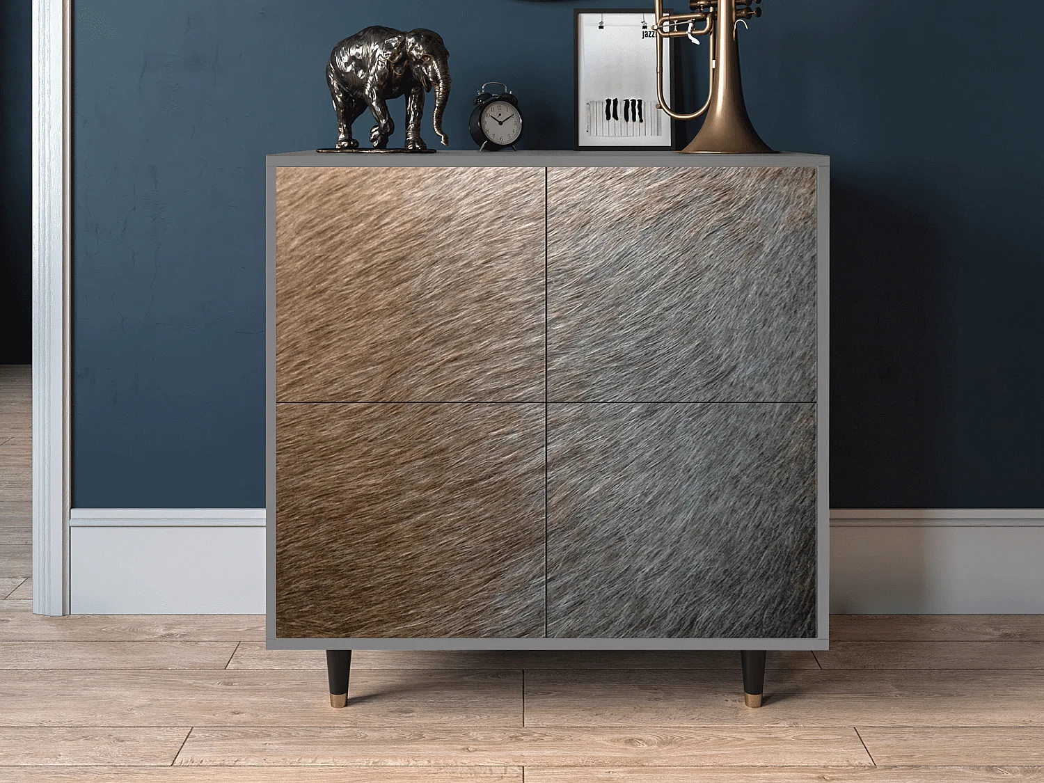 Dressoir - 94x96x48 cm - BS3 - Peanut Hair, Grijs