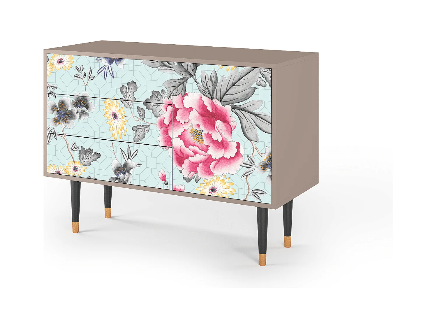 Kredens - 115х84х41 cm - S3 - Sky Garden, Latte