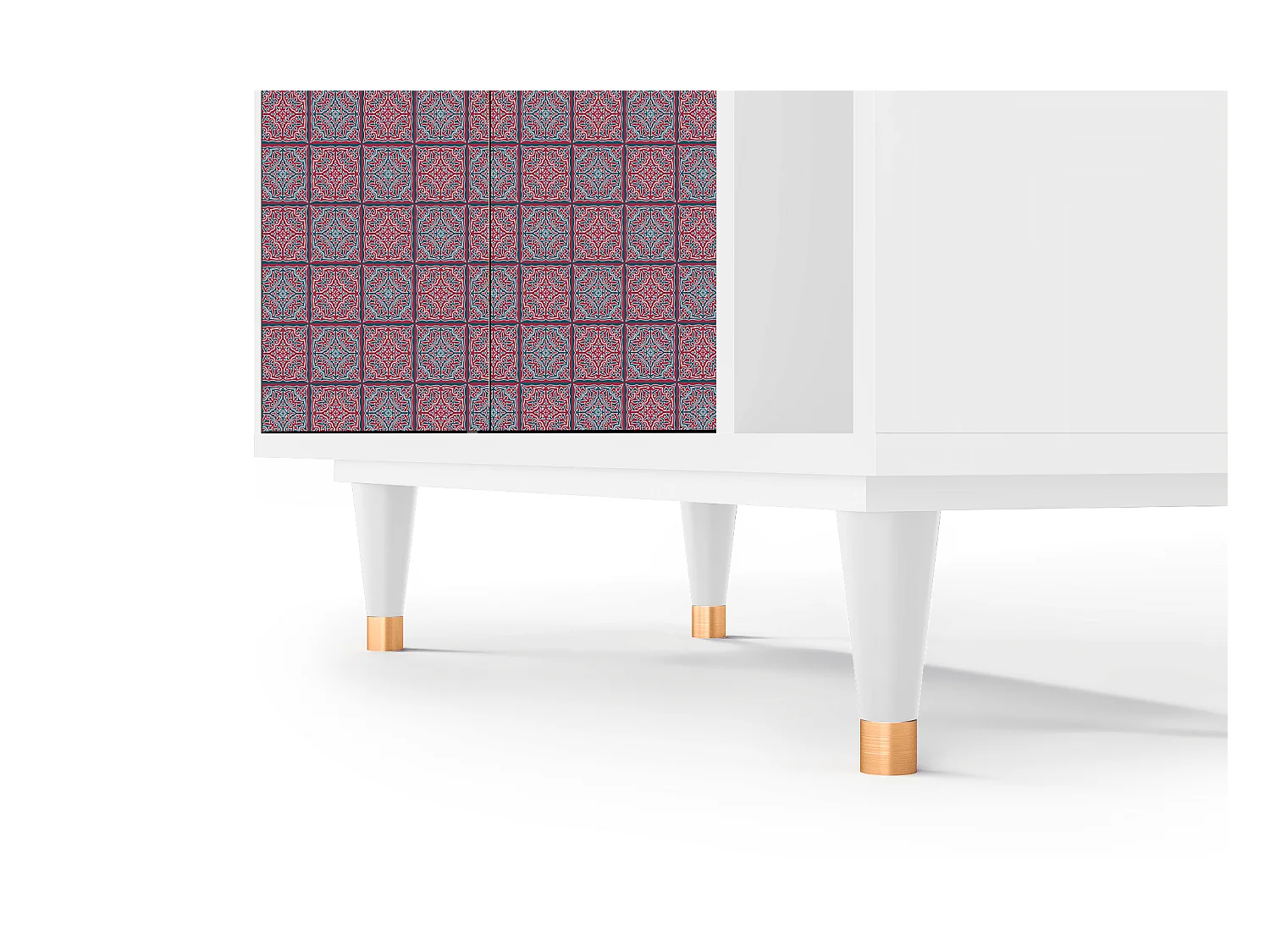 Kredens - 96х110х41 cm - BS6 - Riviera Mosaic, Biały