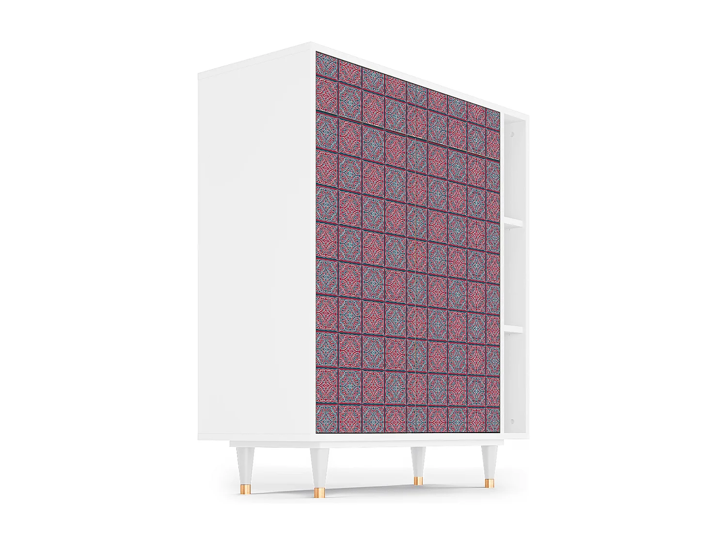 Kredens - 96х110х41 cm - BS6 - Riviera Mosaic, Biały