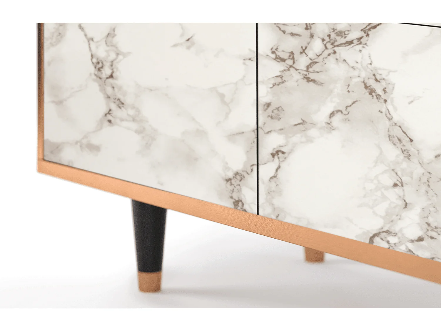 Sideboard - 94x96x48 cm - BS3 - Milk Marble, Walnuss