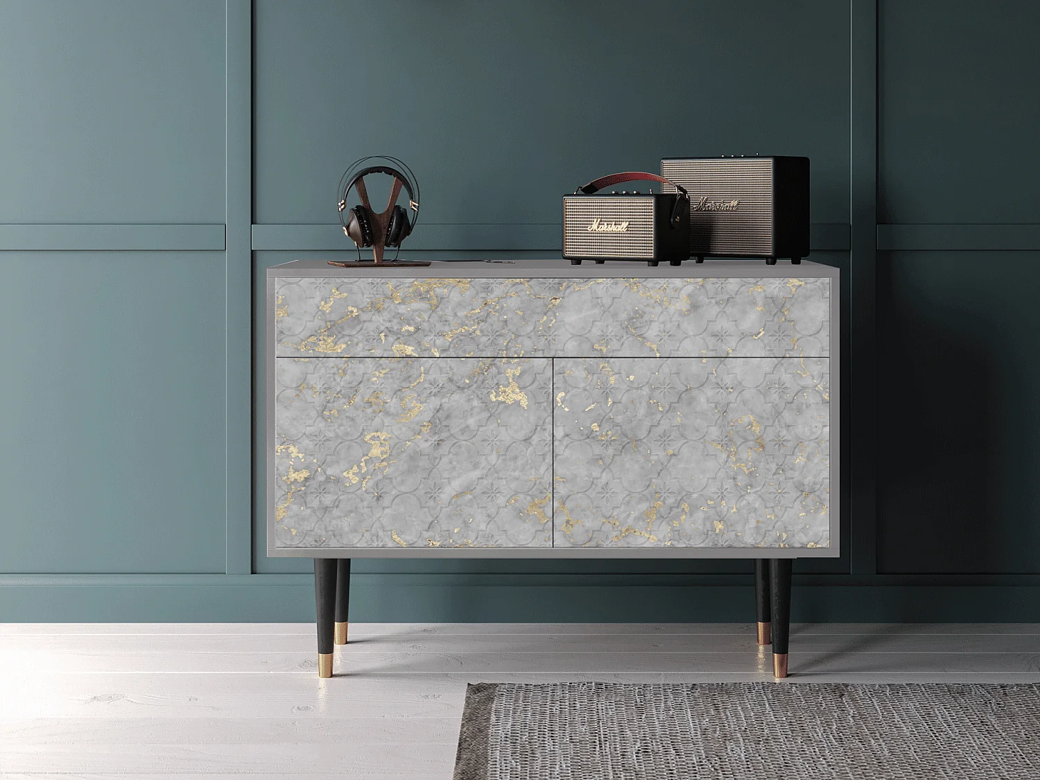 Aparador - 115x85x48 cm - BS4 - Mariana Trench, Cinza