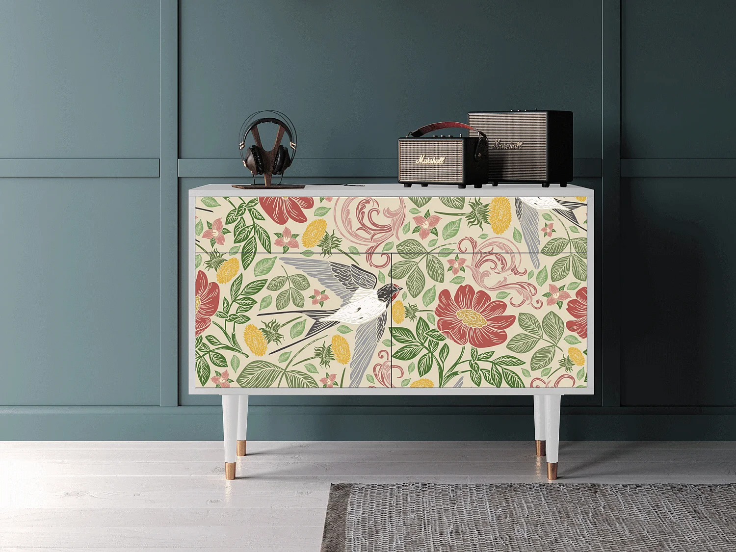 Aparador - 115x85x48 cm - BS4 - Spring Swallow, Branco