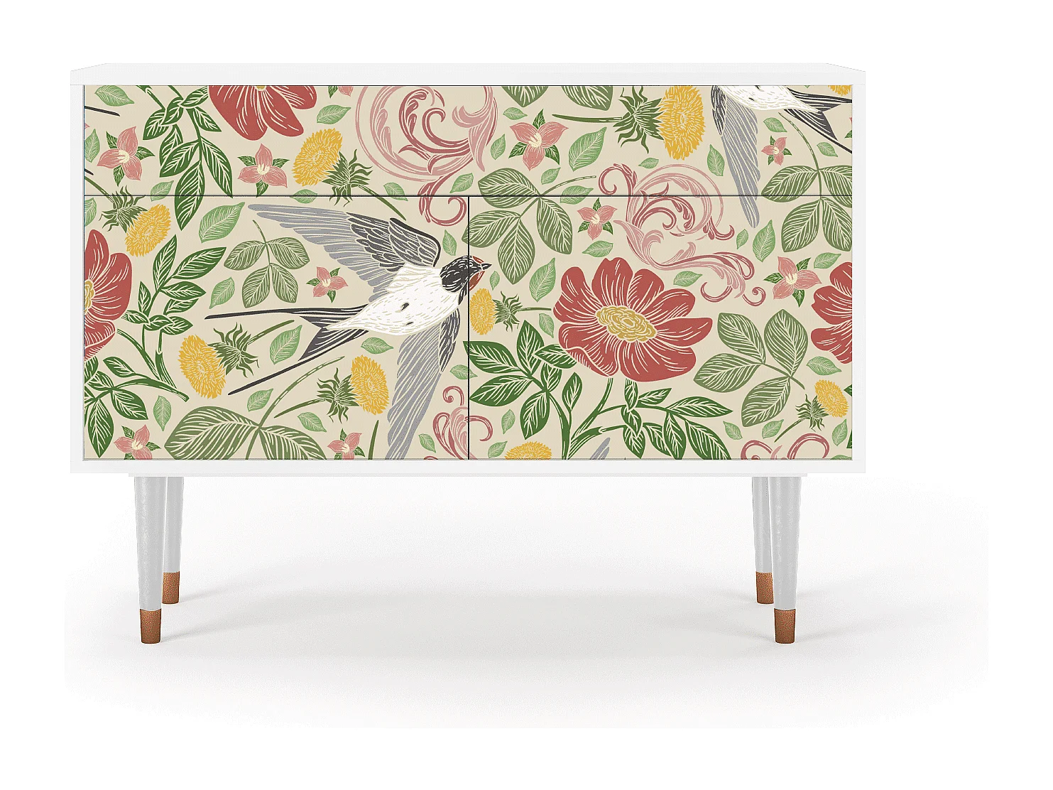 Aparador - 115x85x48 cm - BS4 - Spring Swallow, Branco