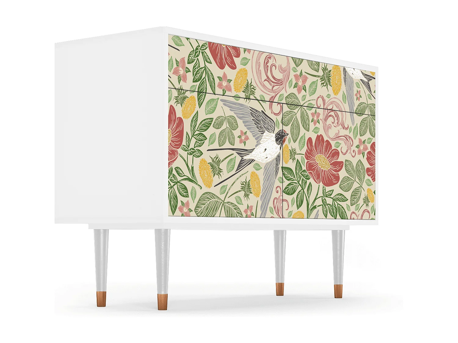 Aparador - 115x85x48 cm - BS4 - Spring Swallow, Branco