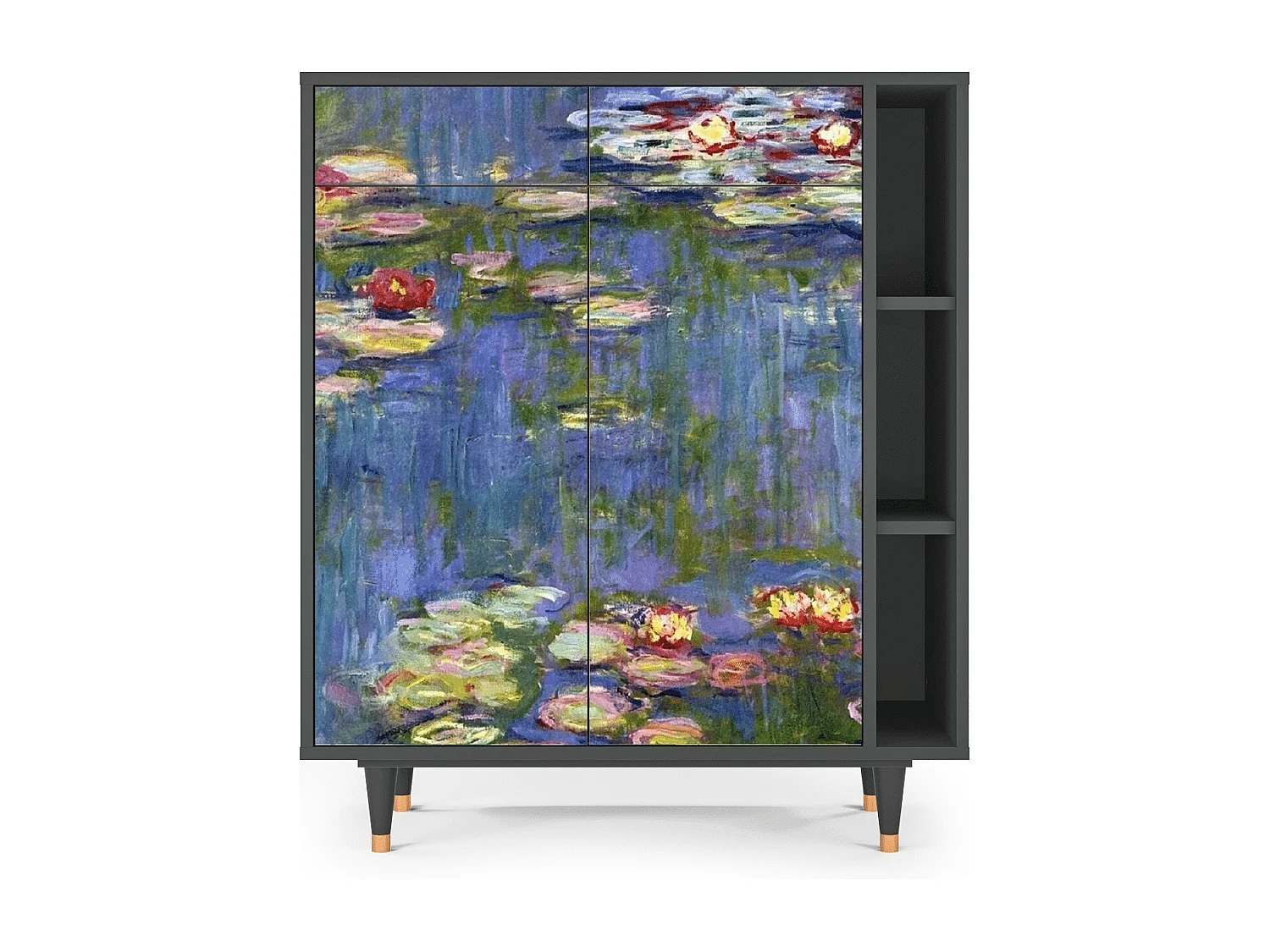 Aparador - 96х110х41 cm - BS6 - The water lily pond  , Antracita