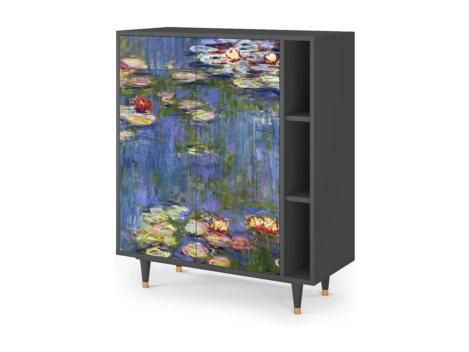 Aparador - 96х110х41 cm - BS6 - The water lily pond  , Antracita