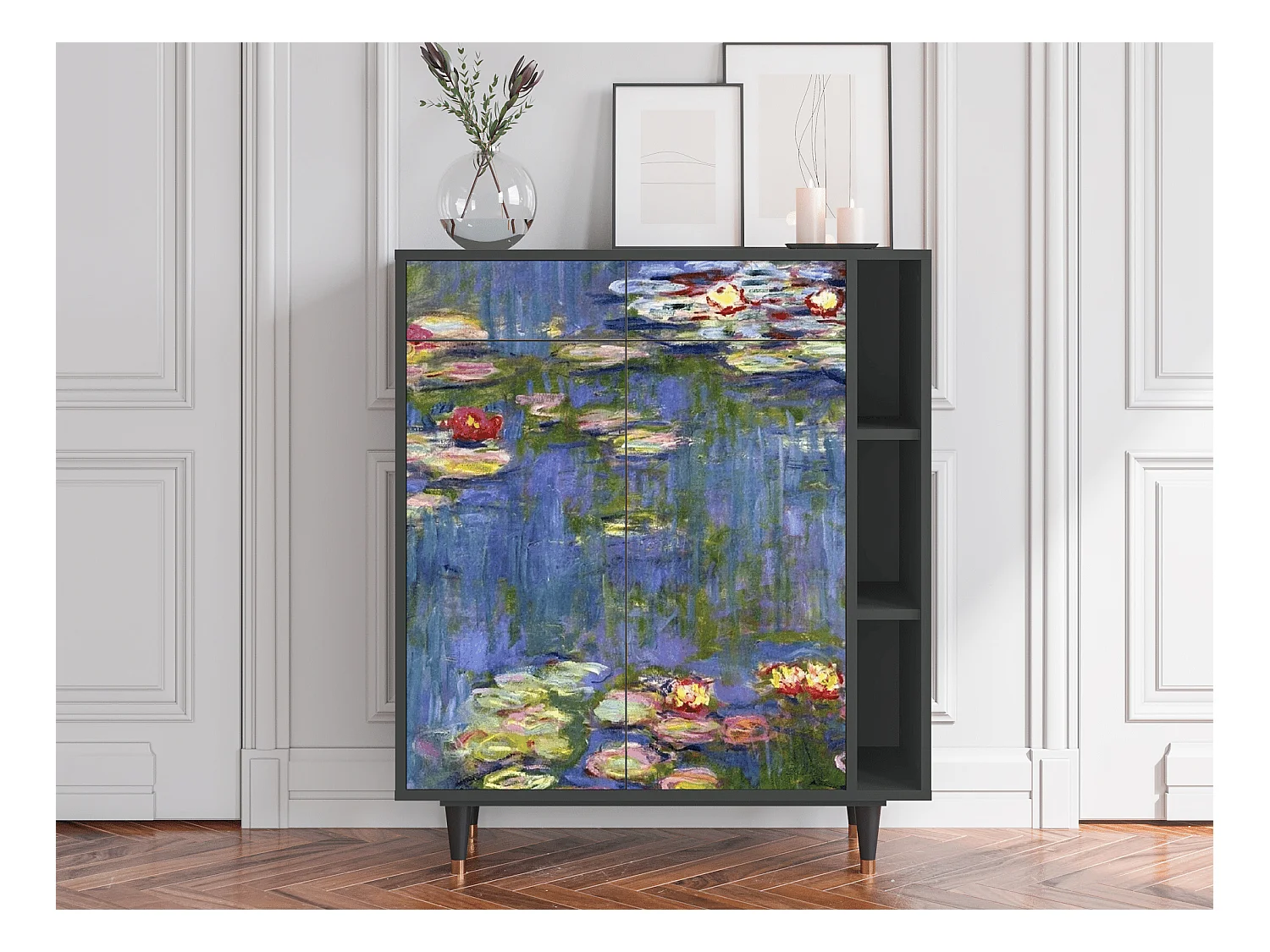 Buffet - 96х110х41 cm - BS6 - The water lily pond  , Anthracite
