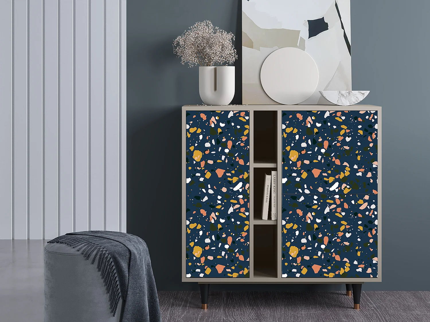 Kredens - 94х96х41 cm - BS5 - Night Sky Langhterns, Piaskowy