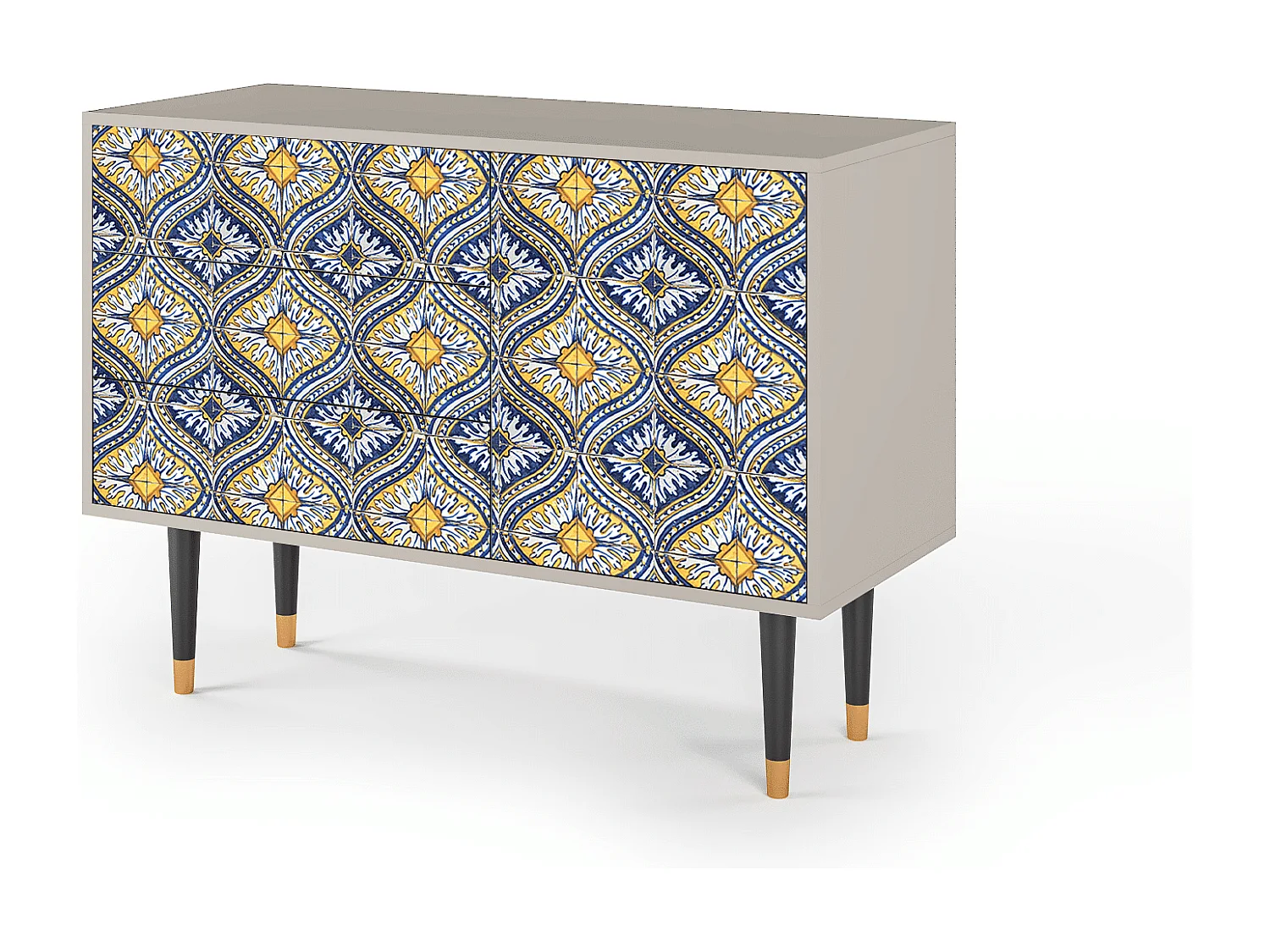 Kredens - 115х84х41 cm - S3 - Illusory Pattern, Piaskowy