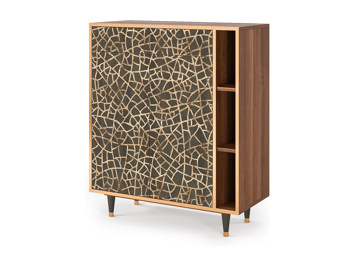 Credenza - 96х110х41 cm - BS6 - Enlarged Leaf, Noce