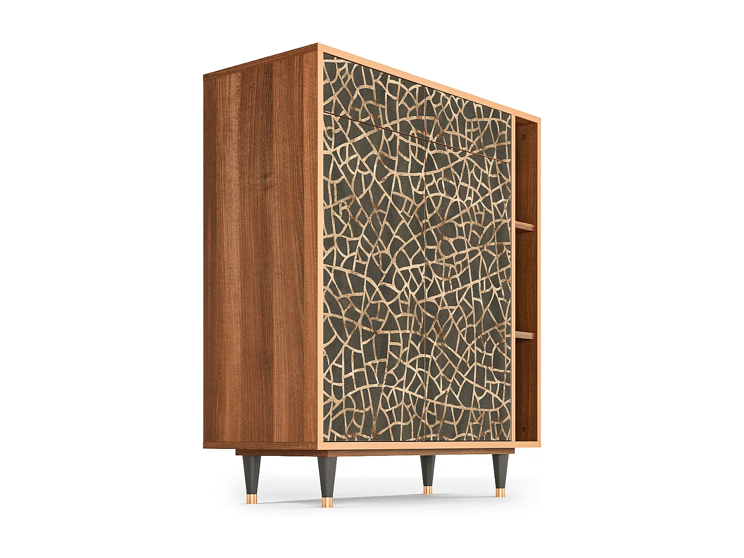 Credenza - 96х110х41 cm - BS6 - Enlarged Leaf, Noce