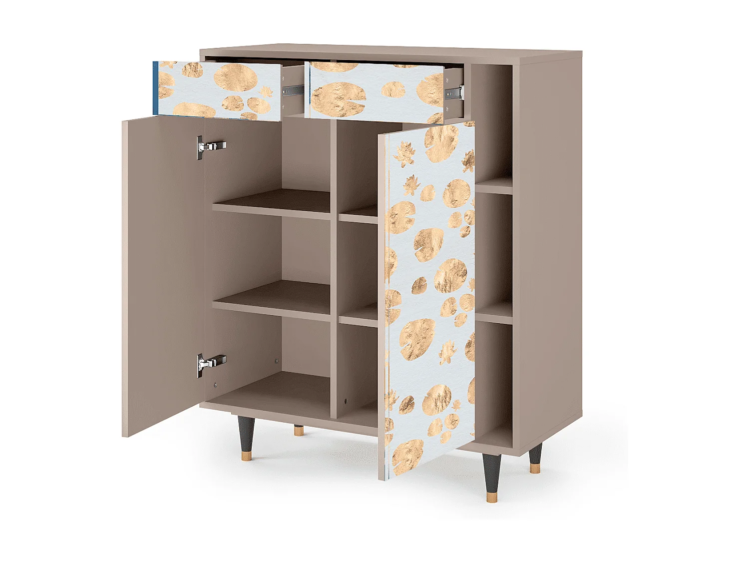 Kredens - 96х110х41 cm - BS6 - Blue Giraffe, Latte