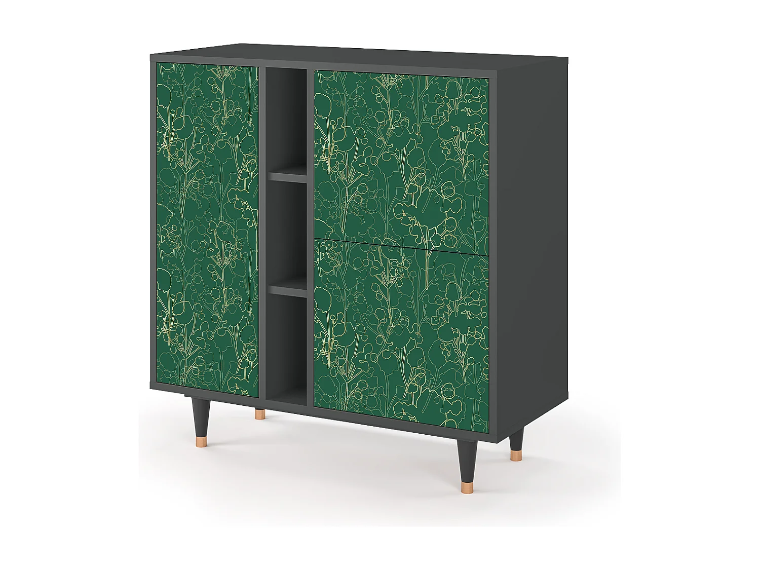 Kredens - 94х96х41 cm - BS5 - Emerald Forest, Antracyt