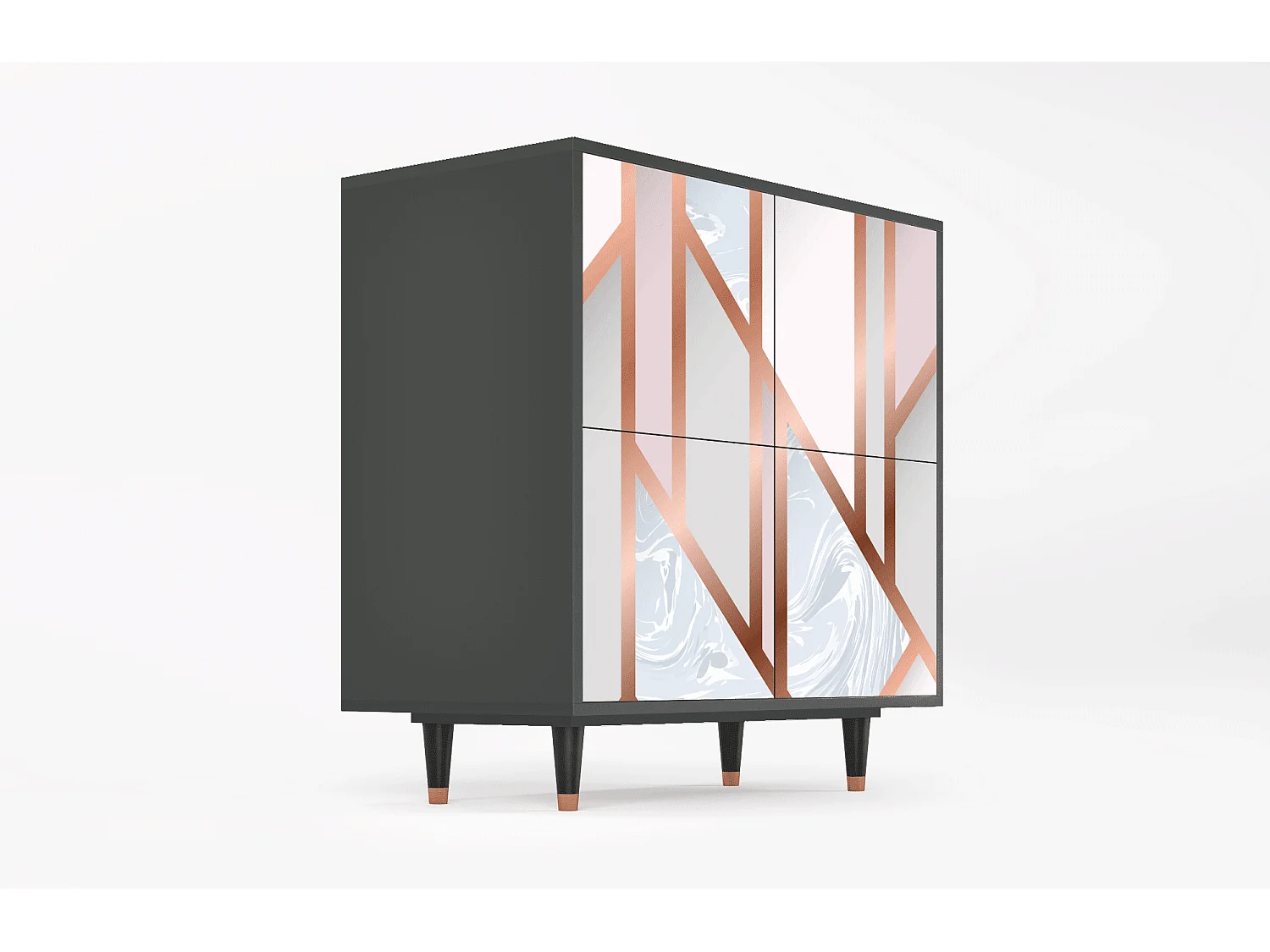 Sideboard - 94x96x48 cm - BS3 - Champagne Story, Anthrazit