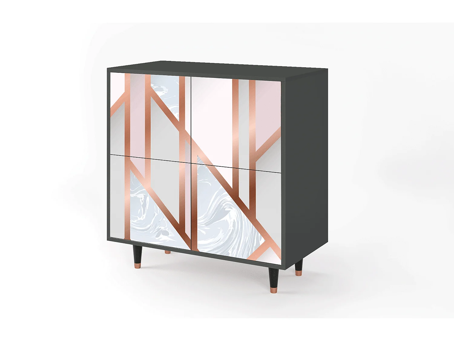 Dressoir - 94x96x48 cm - BS3 - Champagne Story, Antraciet