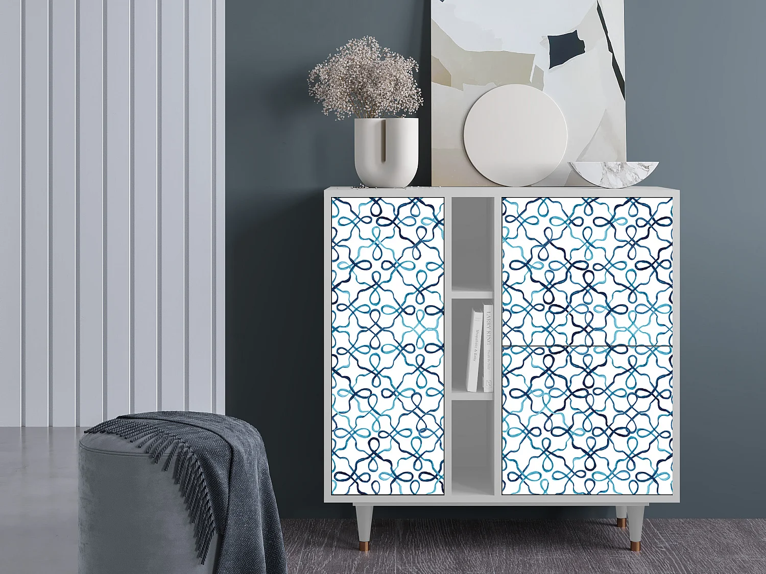 Sideboard - 94х96х41 cm - BS5 - Marine Strings, Weiß